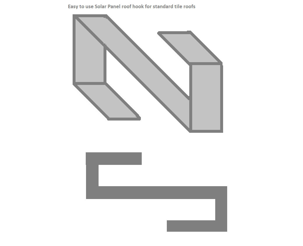 Aluminium Easy Solar Panel Roof Hook for angled tile roof